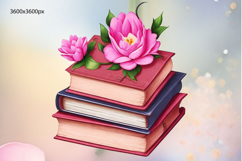 book-flower-sublimation-bundle-back-to-school-clipart-bundle