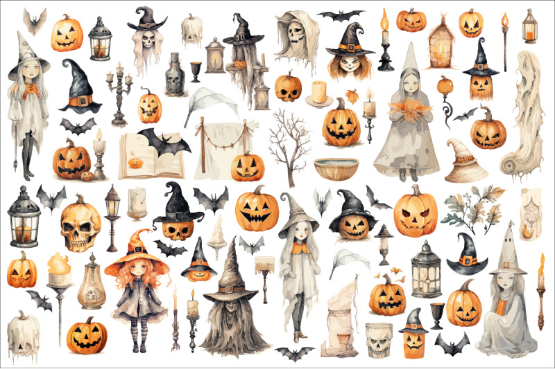 halloween-vintage-clipart-watercolor-halloween-vector-svg-png