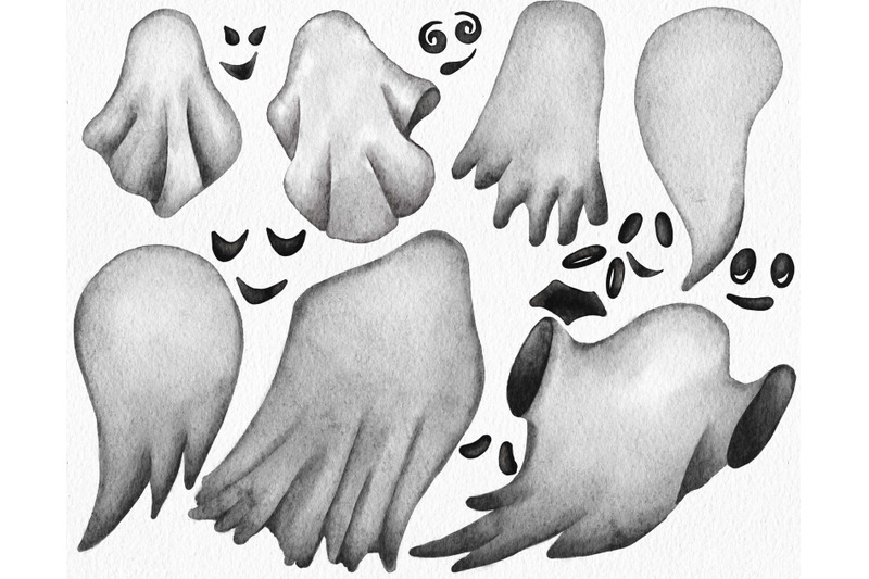 ghosts-watercolor-clipart-halloween