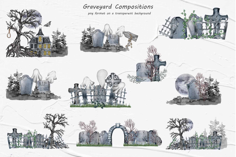 graveyard-watercolor-clipart-gravestone-clipart-halloween-watercolor