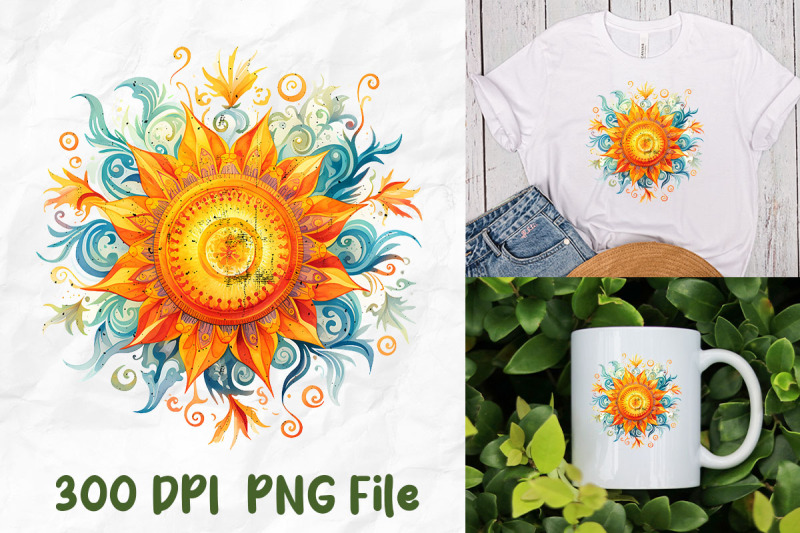 retro-hippie-sun-with-patterns