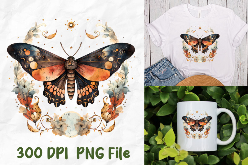 retro-vintage-hippie-moth-and-flowers