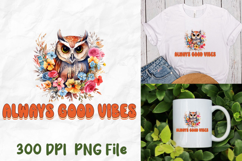 always-good-vibes-hippie-owl