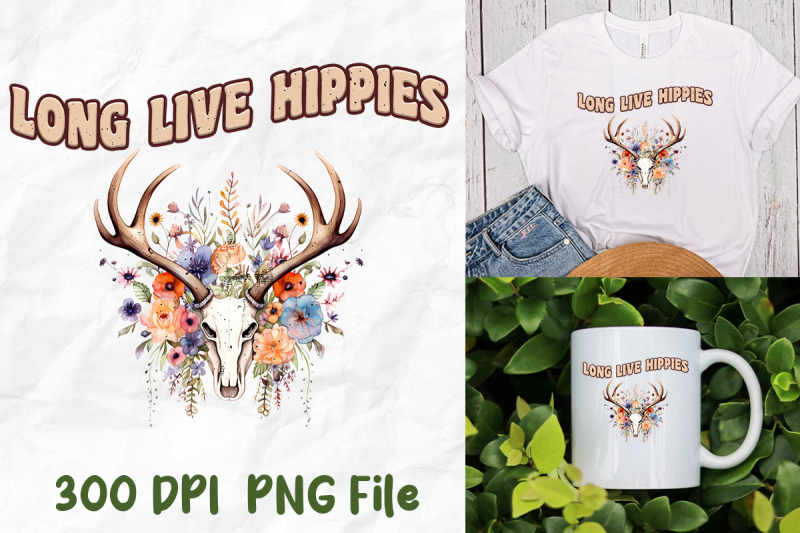 long-live-hippies-elk-antlers-flowers