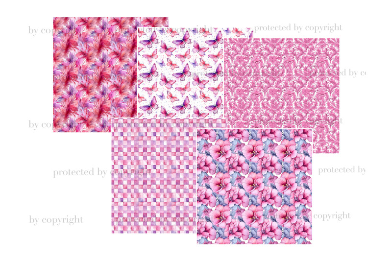 glam-digital-papers-set-fashion-seamless-pattern