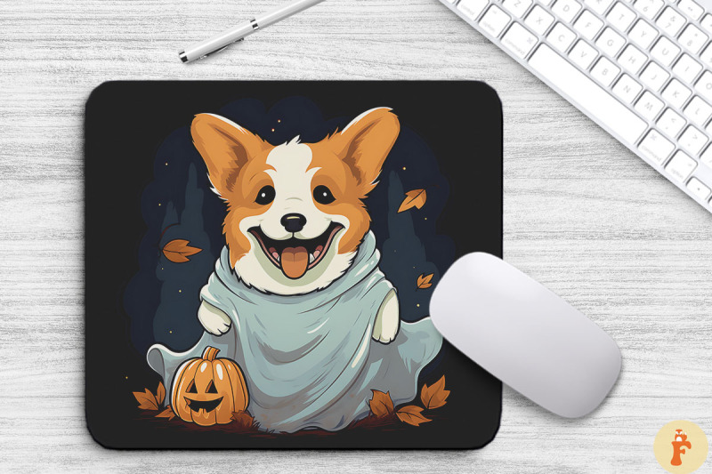 funny-halloween-cute-dog-in-ghost-costume-mouse-pad-design