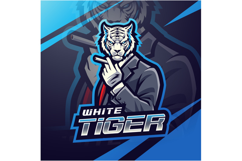 white-tiger-boss-esport-mascot-logo-design