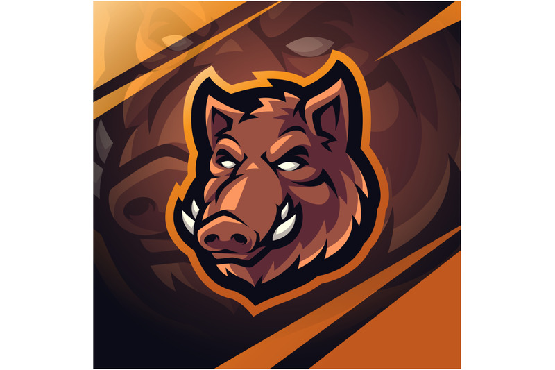 razorback-head-esport-mascot-logo-design