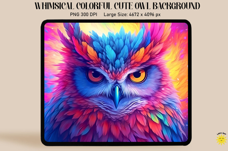 whimsical-colorful-cute-owl-background