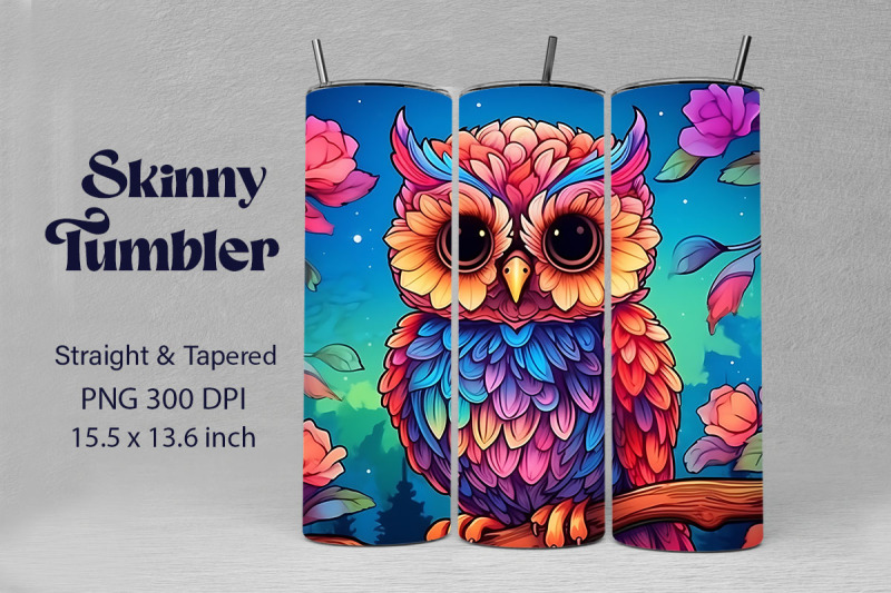 whimsical-colorful-cute-owl-background