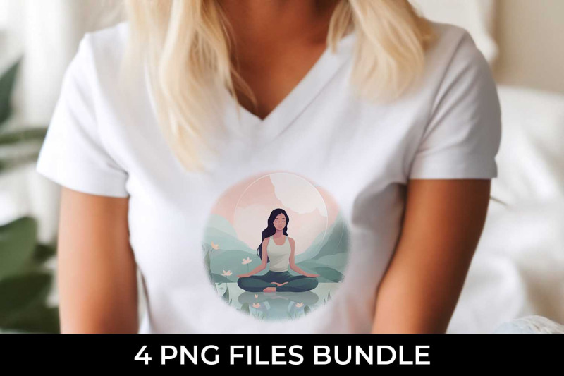 blissful-serenity-woman-meditating-t-shirt-sublimation-bundle