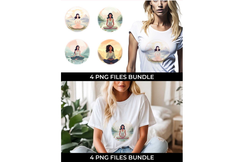 blissful-serenity-woman-meditating-t-shirt-sublimation-bundle