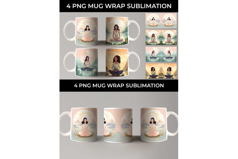 blissful-serenity-woman-meditating-mug-wrap-sublimation-bundle