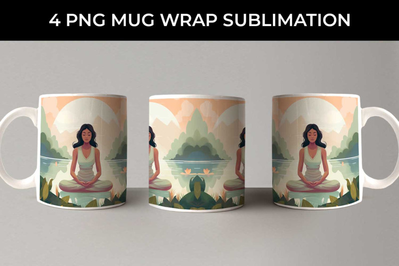 blissful-serenity-woman-meditating-mug-wrap-sublimation-bundle