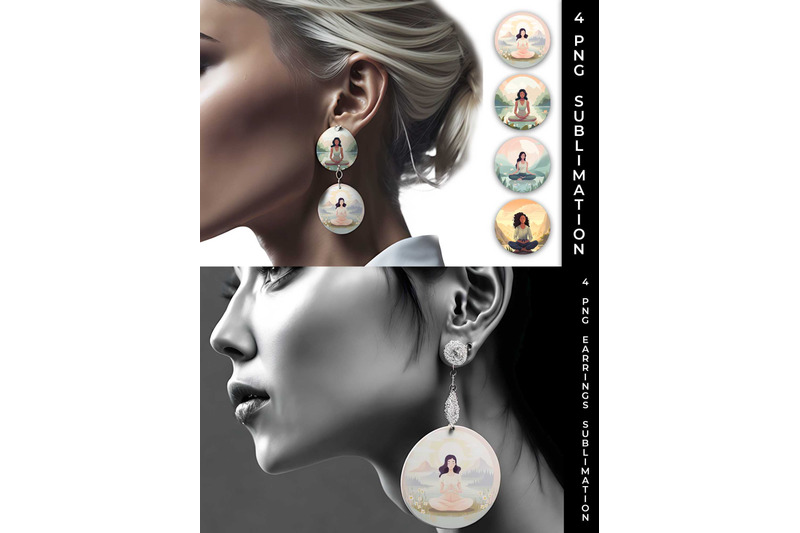 blissful-serenity-woman-meditating-earrings-sublimation-bundle