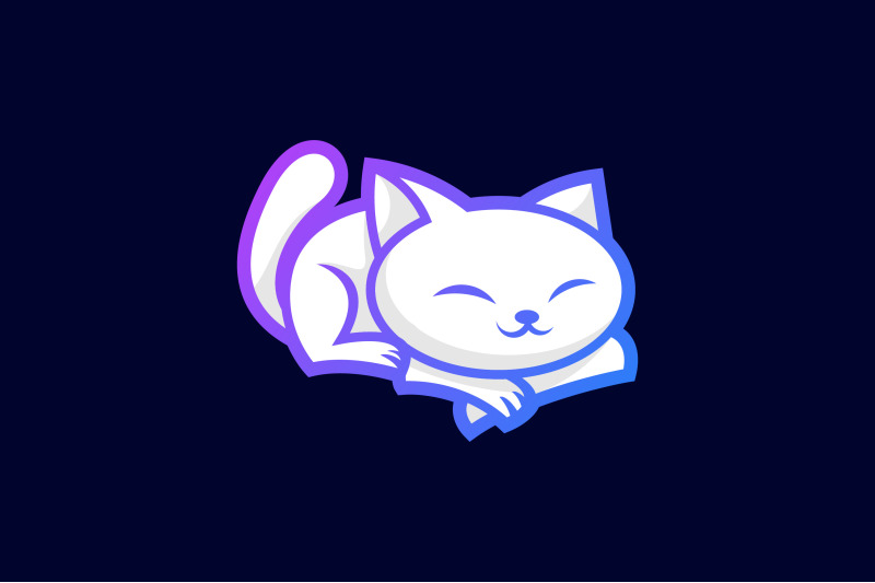 cute-cat-lineart-vector-template-logo-design