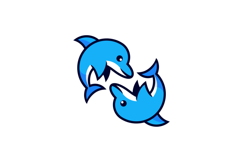 cute-dolphins-vector-template-logo-design