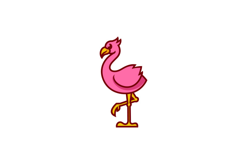 cute-flamingo-vector-template-logo-design