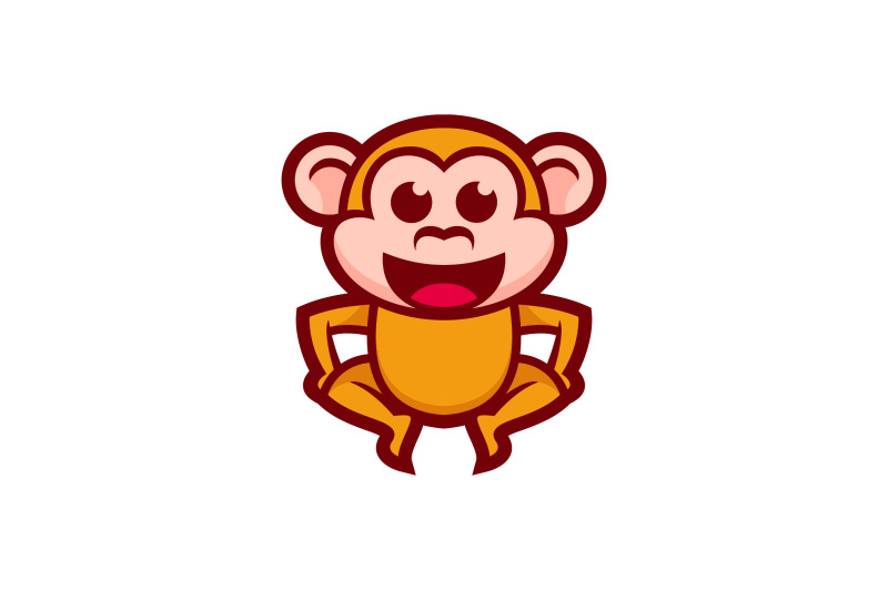 cute-monkey-vector-template-logo-design