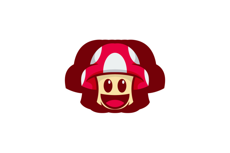 happy-face-mushroom-vector-template-logo-design