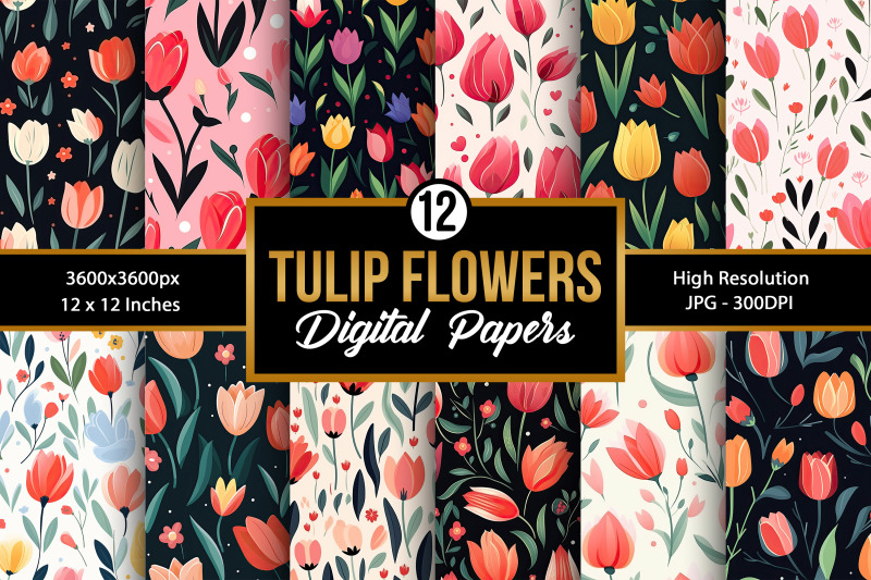 tulip-flowers-seamless-pattern-digital-papers