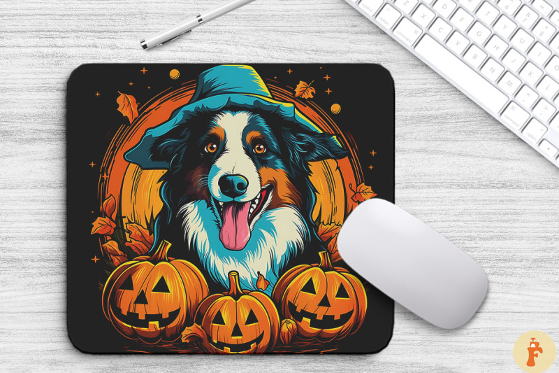 pop-art-dog-with-spooky-pumpkins-nbsp-halloween-mouse-pad-nbsp