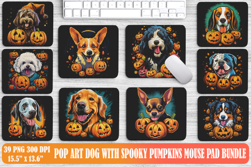 pop-art-dog-with-spooky-pumpkins-nbsp-halloween-mouse-pad-nbsp