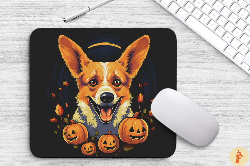 pop-art-dog-with-spooky-pumpkins-nbsp-halloween-mouse-pad-nbsp