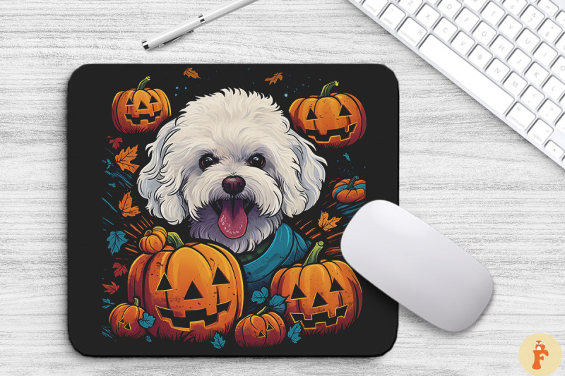 pop-art-dog-with-spooky-pumpkins-nbsp-halloween-mouse-pad-nbsp