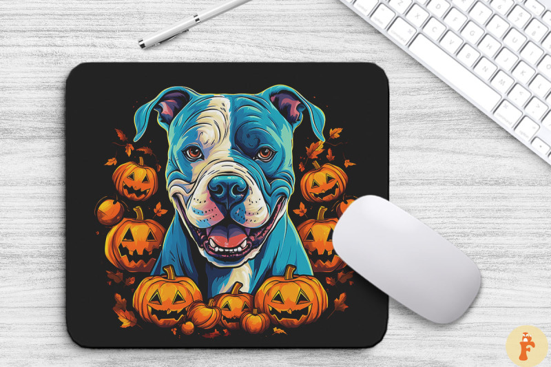 pop-art-american-bulldog-with-pumpkins