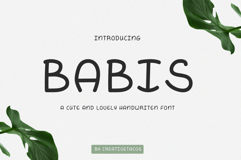babis-handwritten-font