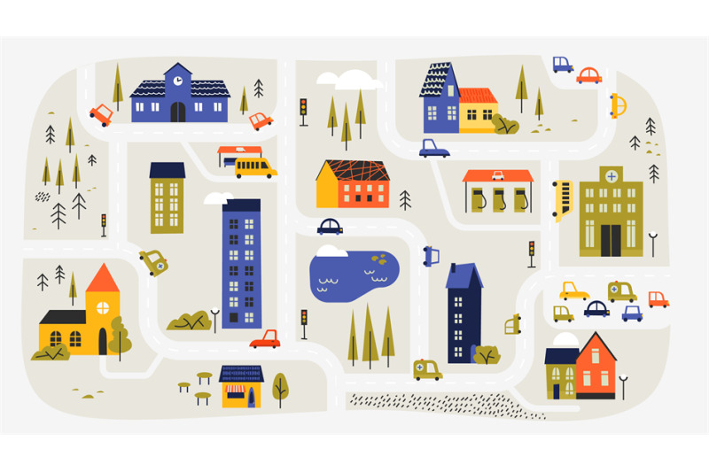 cute-town-map-children-street-plan-with-buildings-and-trees-cute-vil