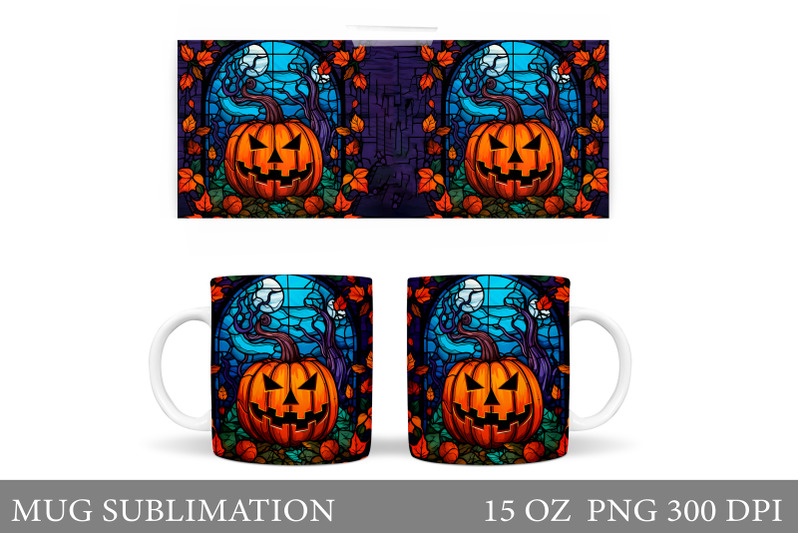 scary-pumpkin-mug-sublimation-halloween-mug-wrap-design