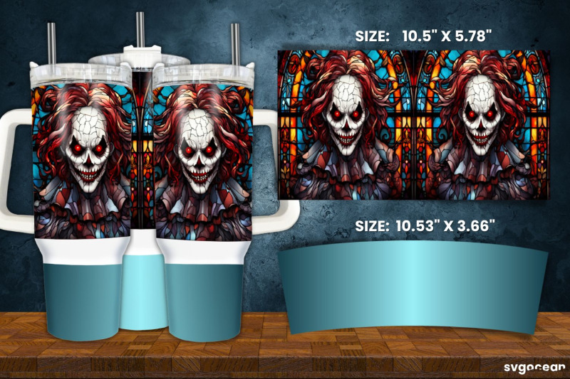 halloween-monsters-tumbler-wrap-40-oz-stained-glass-sublimation