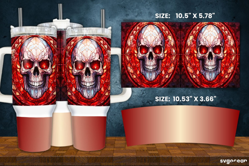 halloween-monsters-tumbler-wrap-40-oz-stained-glass-sublimation