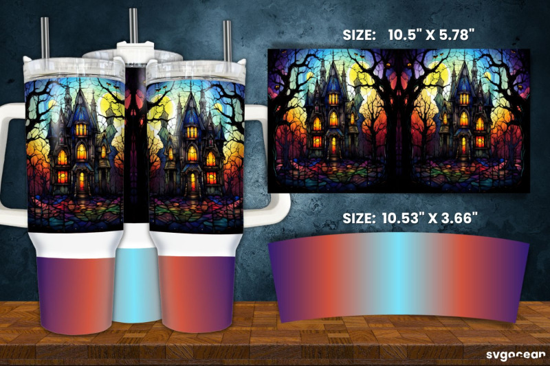 halloween-monsters-tumbler-wrap-40-oz-stained-glass-sublimation