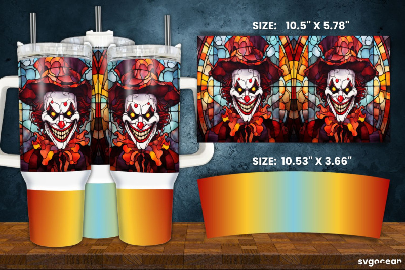 halloween-monsters-tumbler-wrap-40-oz-stained-glass-sublimation