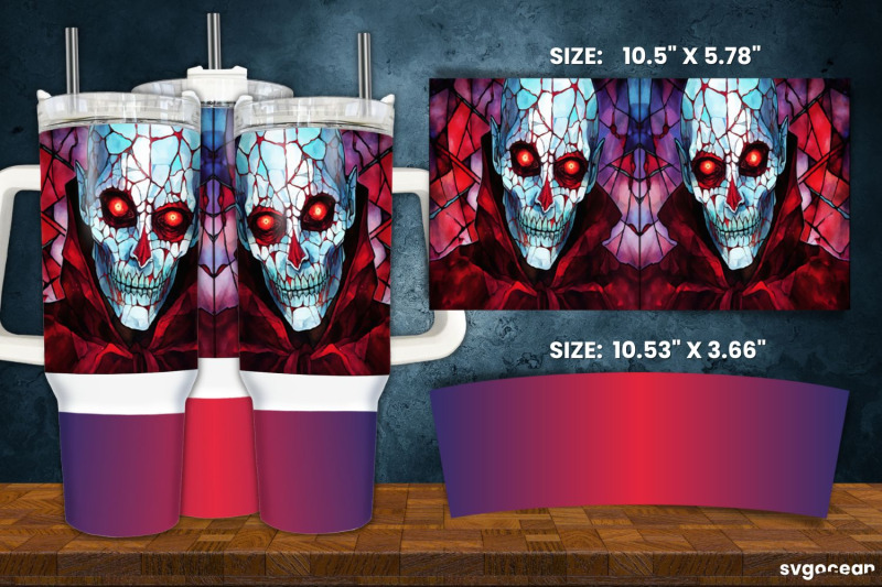 halloween-monsters-tumbler-wrap-40-oz-stained-glass-sublimation