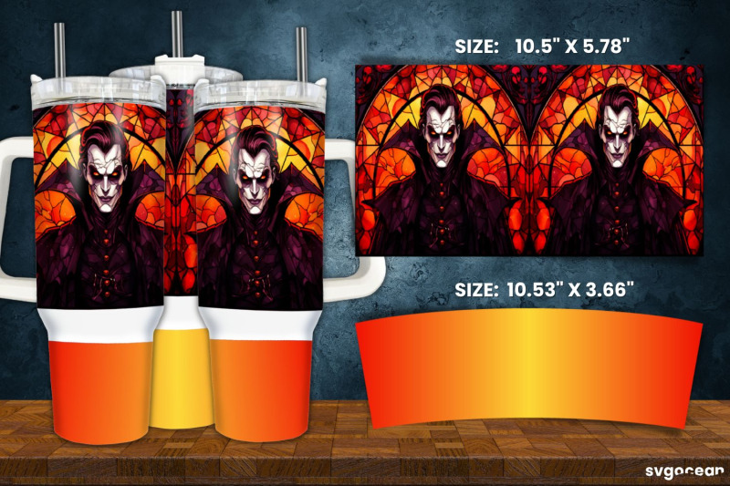 halloween-monsters-tumbler-wrap-40-oz-stained-glass-sublimation