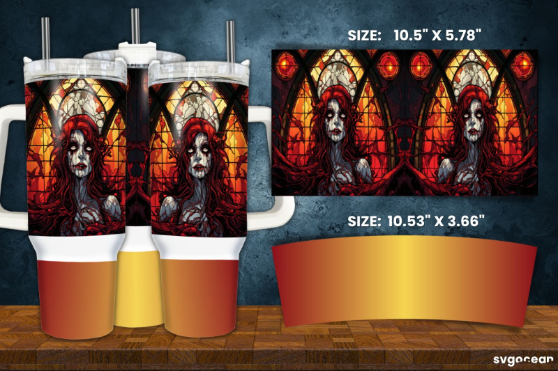 halloween-monsters-tumbler-wrap-40-oz-stained-glass-sublimation