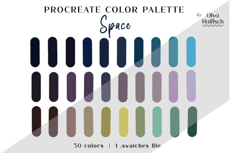 space-procreate-palette-trendy-galaxy-color-swatches