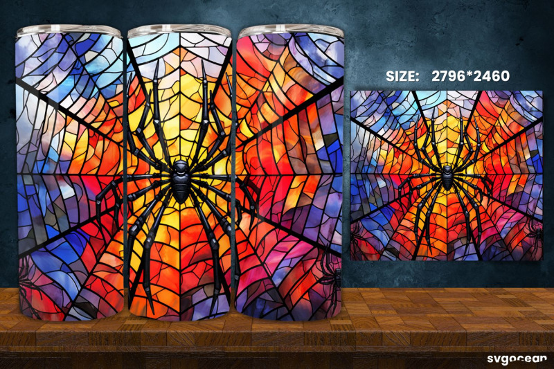 halloween-monsters-tumbler-wrap-20-oz-stained-glass-sublimation