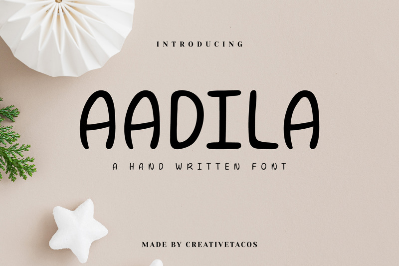 aadila-handmade-font