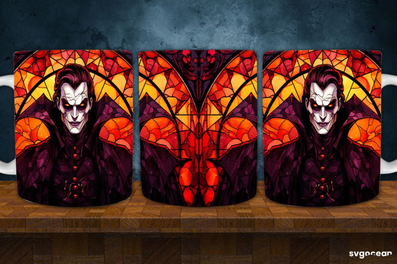 halloween-monsters-mug-wrap-11-oz-stained-glass-sublimation