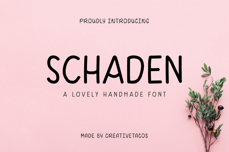 schaden-handmade-font
