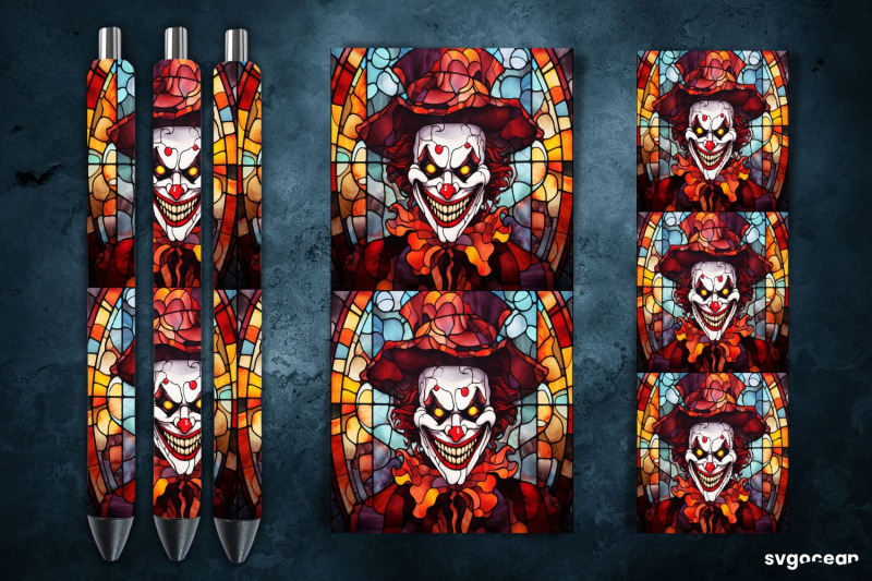 halloween-monsters-pen-wrap-stained-glass-sublimation