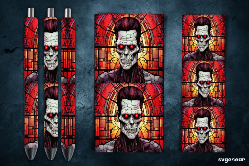 halloween-monsters-pen-wrap-stained-glass-sublimation