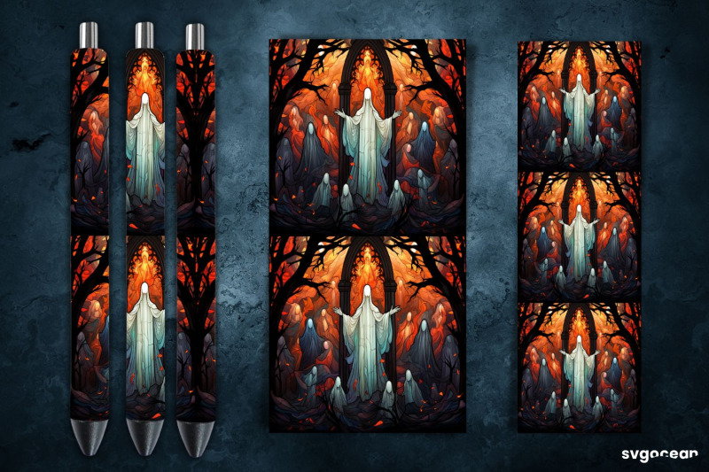 halloween-monsters-pen-wrap-stained-glass-sublimation