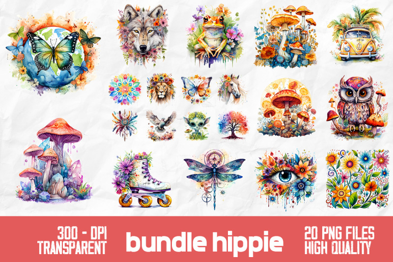 watercolor-flower-hippie-bundle