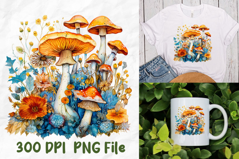 retro-hippie-mushroom-flower-garden